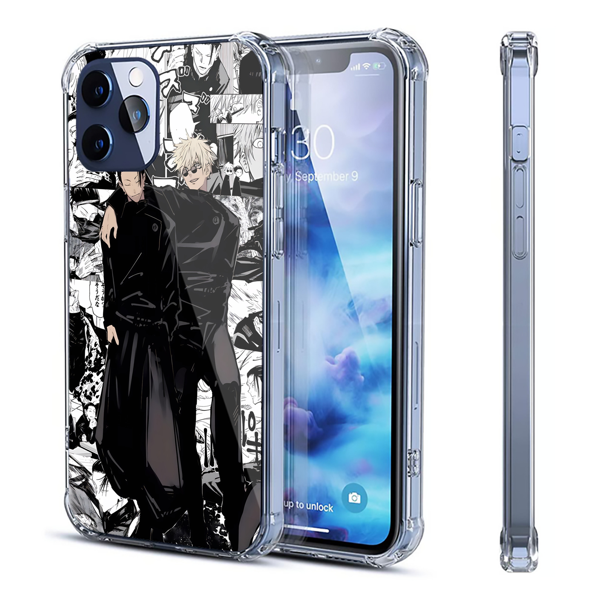 （画像用） 呪術廻戦 Jujutsu Kaisen 【iPhone 12シリーズ対応】透明スマホケース（クリアソフトケース）